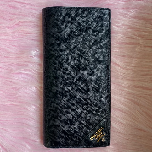 🖤 Prada Saffiano Leather long Bifold Wallet - Picture 1 of 13